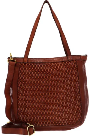 Campomaggi Leren Schoudertas Handtas Shopping Bag Bruine