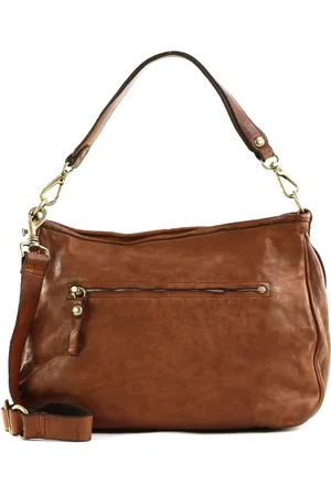 Campomaggi Leren Schoudertas Medium Shoulder Bag Bruine
