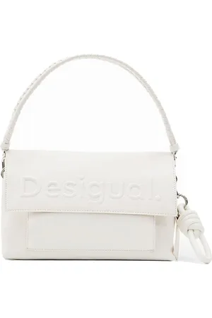 Desigual Handtas Schoudertas Half Logo 24 Across Body Bag Wit