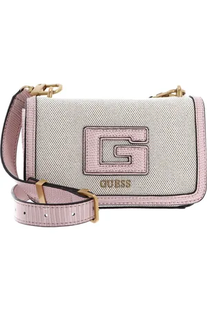 Guess Schoudertas G Status Mini Crossbody Flap Bag Beige