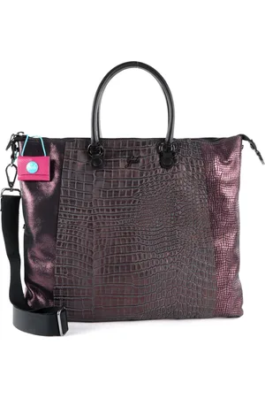 Gabs Leren Schoudertas Handtas Bellona Flat Bag Paars