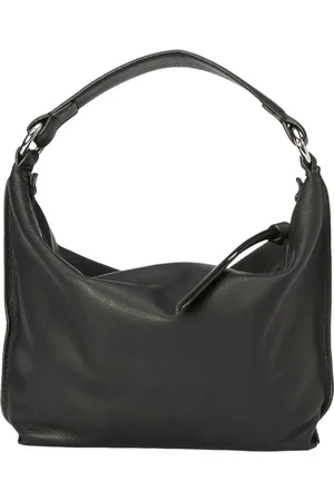 Marc O’ Polo Leren Schoudertas Handtas Evy Hobo Bag Zwart