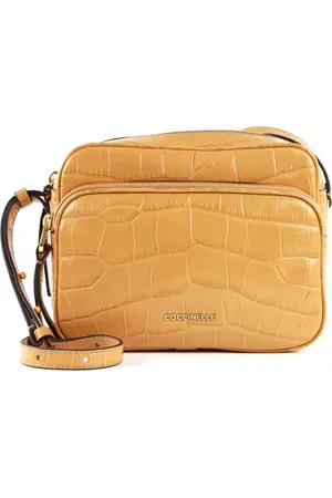 Coccinelle Leren Schoudertas Avondtas Lea Croco Maxi Crossbody Bag