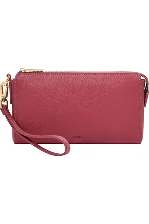 Fossil Polstas Utensil zak Gift Wristlet Oud roze