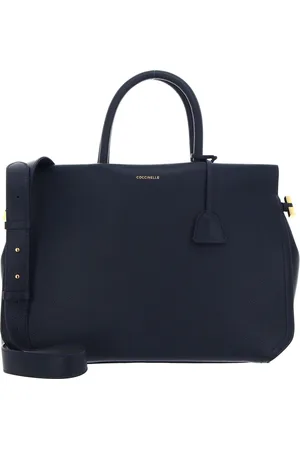 Coccinelle Leren Handtas Blue Handbag Bottalatino Leather Donkerblauw