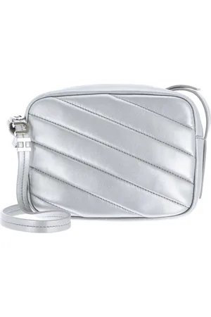 HUGO BOSS Schoudertas Mel Crossbody-Quilt Zilverkleurig