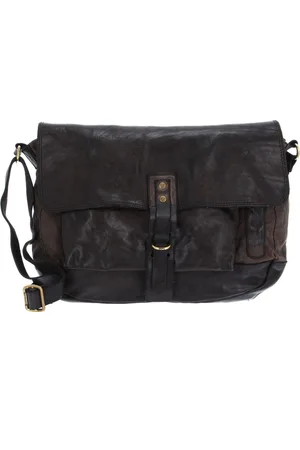 Campomaggi Schoudertas Business tas Crossbody Donkergrijs