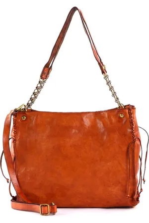 Campomaggi Leren Shopper Schoudertas Shopping Bag Bruine
