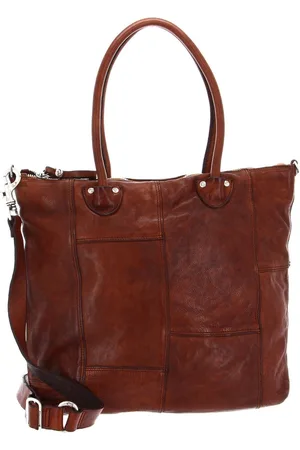 Campomaggi Leren Shopper Everyday Leather Bag Vertical Shopping Bag Bruine