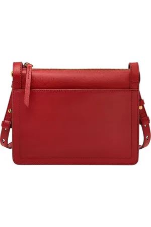 Fossil Leren Schoudertas Taryn Crossbody Bag Rood