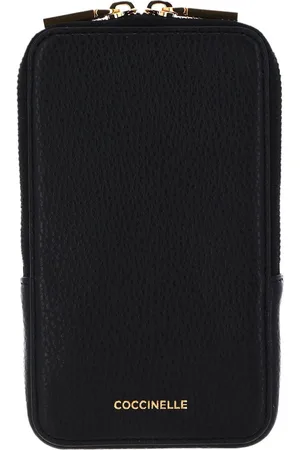 Coccinelle Leren Telefoontasje Flor Hi-Tech Phone Bag Zwart