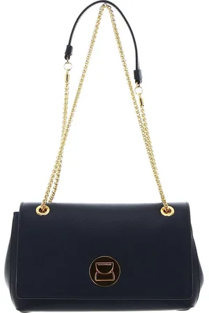 Coccinelle Leren Schoudertas Liya Shoulder Bag Donkerblauw