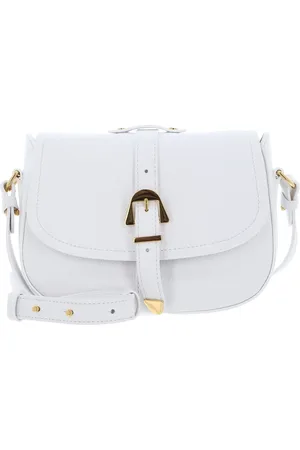 Coccinelle Leren Handtas Schoudertas Magalu Handbag Grained Leather Wit