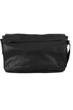 Leonhard Heyden Schoudertas Laptoptas met laptopvak Cult Messenger Bag Zwart