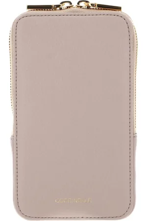 Coccinelle Leren Telefoontasje Flor Hi-Tech Phone Bag Beige
