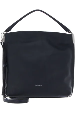 Coccinelle Leren Schoudertas Handtas Estelle Shoulder Bag Donkerblauw