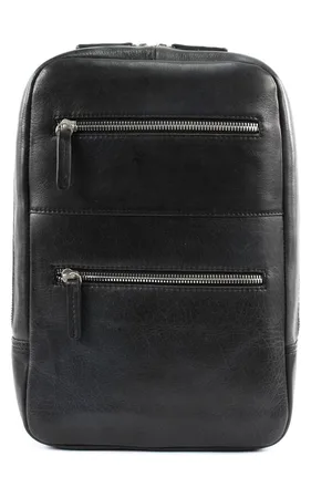 Leonhard Heyden Schoudertas Amsterdam Crossbag Zwart
