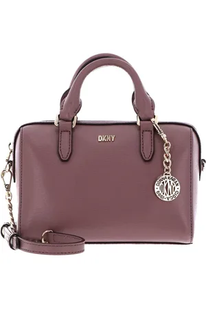 DKNY Leren Schoudertas Handtas Bryant Duffle Bag Oud roze