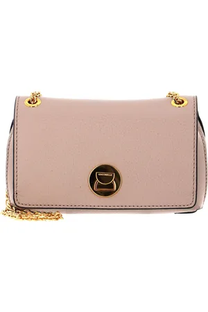 Coccinelle Leren Schoudertas Avondtas Liya Shoulder Bag Beige
