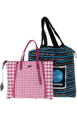 Gabs Leren Schoudertas Handtas Gemma Flat Bag Roze Wit