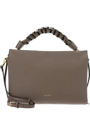 Coccinelle Leren Handtas Schoudertas Boheme Grana Double Hand Bag