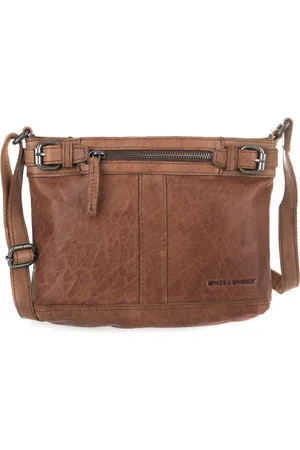 Spikes&Sparrow Leren Crossbodytas - Arkansas - Cognac