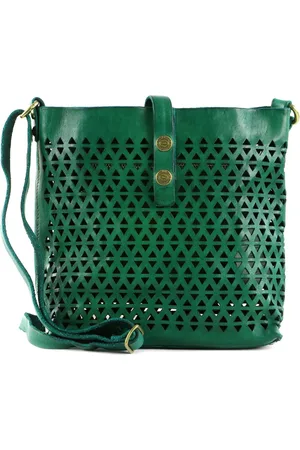 Campomaggi Leren Schoudertas Crossbody Bag Groene