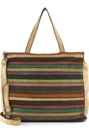 Caterina Lucchi Leren Shopper Schoudertas Shopping Bag Kleurrijke