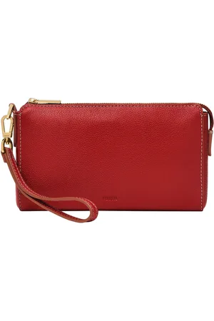 Fossil Polstas Utensil zak Gift Wristlet Rood