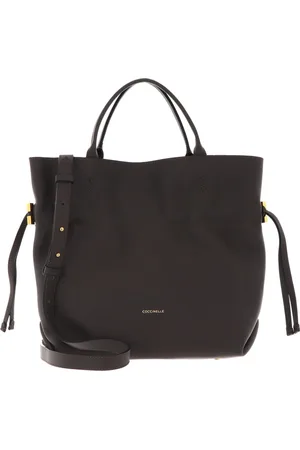 Coccinelle Leren Shopper Schoudertas Romance Handbag Donkerbruin