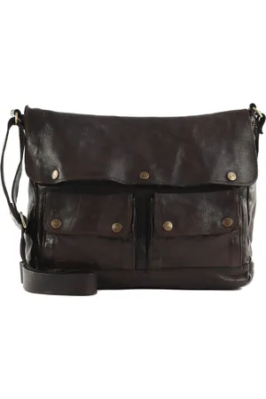 Campomaggi Leren Schoudertas Apollo Crossbody Bag Donkerbruin