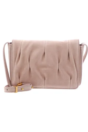 Coccinelle Leren Schoudertas Avondtas Marquise Goodie Suede Crossbody Bag Roze