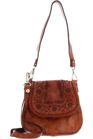 Campomaggi Leren Schoudertas Crossbody Small Terracotta
