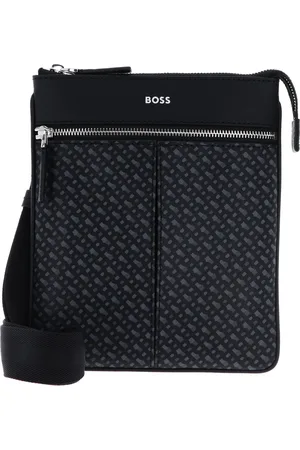 HUGO BOSS Leren Schoudertas Zair N V Envelope Zwart