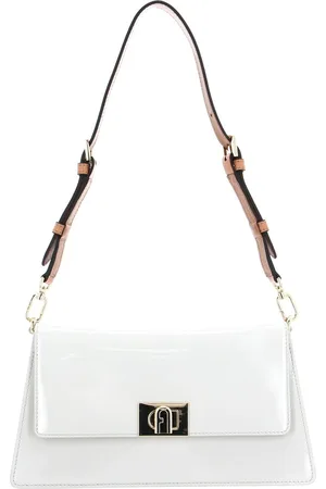 Furla Leren Schoudertas Avondtas Zoe Shoulder Bag Crème