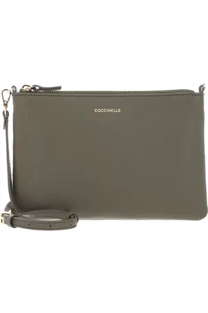 Coccinelle Leren Schoudertas Best Crossbody Bag Olijfgroen
