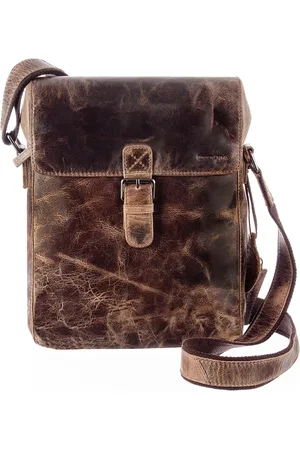 Greenland Leren Schoudertas Montana Postbag Bruine