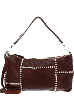 Campomaggi Leren Schoudertas Horizontal Shoulder Bag Bruine