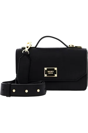 DKNY Leren Schoudertas Avondtas Perla SM Top Handle Bag Zwart