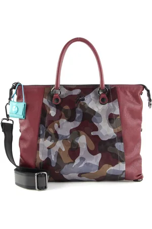 Gabs Leren Schoudertas Handtas Bellona Flat Bag Rood Veelkleurig