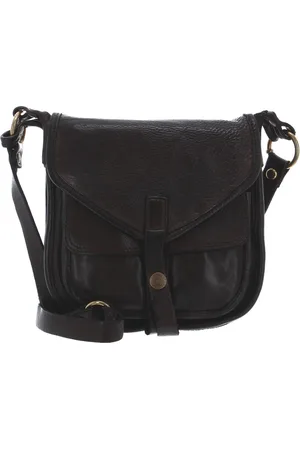 Campomaggi Leren Schoudertas Avondtas Orleans Crossbody Zwart