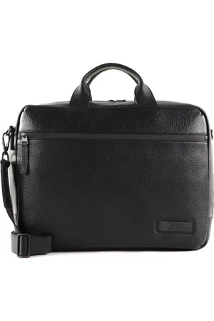 Jost Leren Afzonderlijke gevallen Laptoptas met laptopvak Stockholm Business Bag Zwart