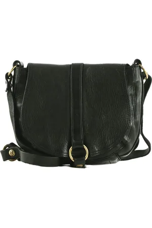 Campomaggi Leren Schoudertas Crossbody Bag Zwart