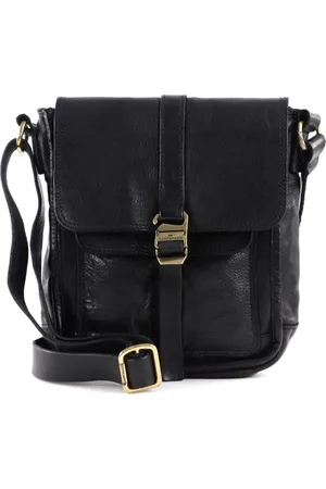 Campomaggi Leren Schoudertas Crossbody Zwart