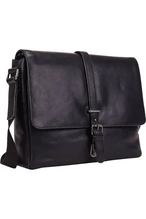 Leonhard Heyden Schoudertas Laptoptas met laptopvak Roma Messenger Bag Zwart