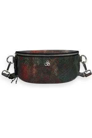 Scotch&Soda Leren Gordeltas Canvas Leather Bumbag Zwart