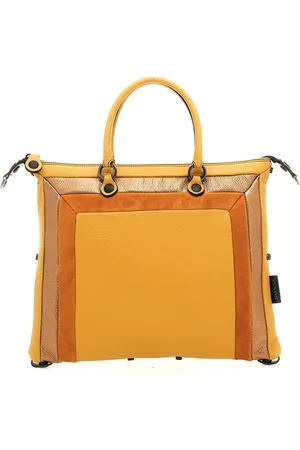 Gabs Leren Shopper Rugzak G3 Plus Hokusai Black Mosterdgeel