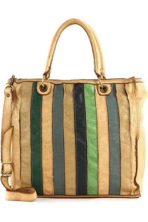 Caterina Lucchi Leren Shopper Schoudertas Indica Shopping Bag Kleurrijke