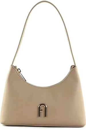 Furla Leren Schoudertas Avondtas Diamante Mini Shoulder Bag Beige