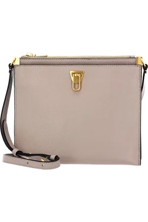 Coccinelle Leren Schoudertas Beat Soft Crossbody Bag Beige